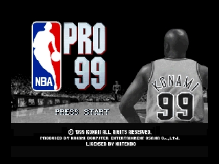 NBA Pro 99 (Europe) Title Screen